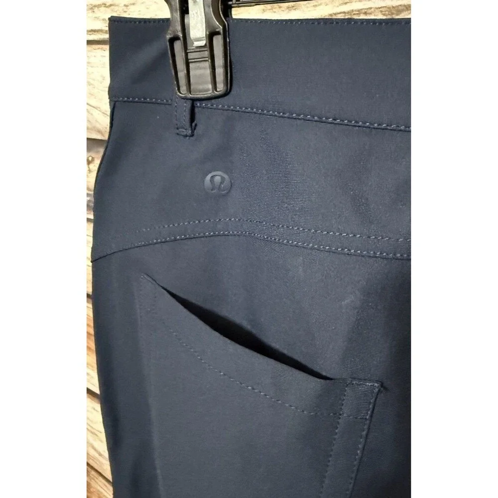 Lululemon Pants Womens Sz 4 Navy Blue Skinny Stretch Nylon Zip Fly Technical